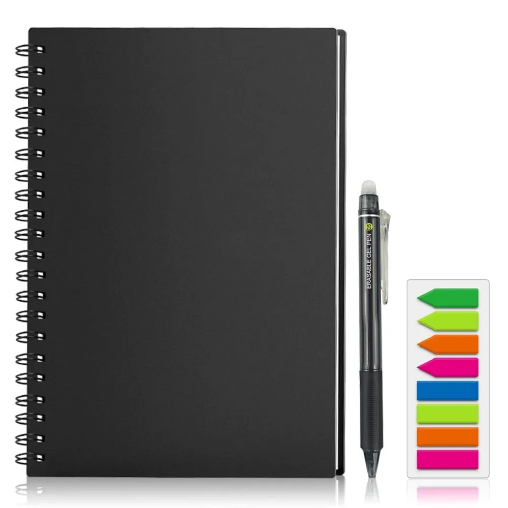 Reusable Erasable Notebook | A4 Spiral Smart Notebook With Microwave Heating - ZOOMNSTORE