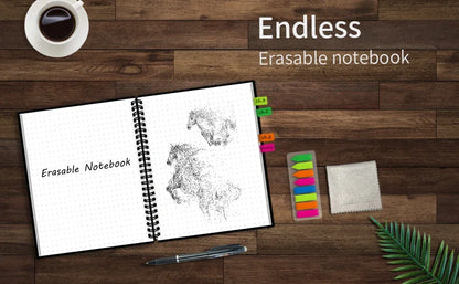 Reusable Erasable Notebook | A4 Spiral Smart Notebook With Microwave Heating - ZOOMNSTORE