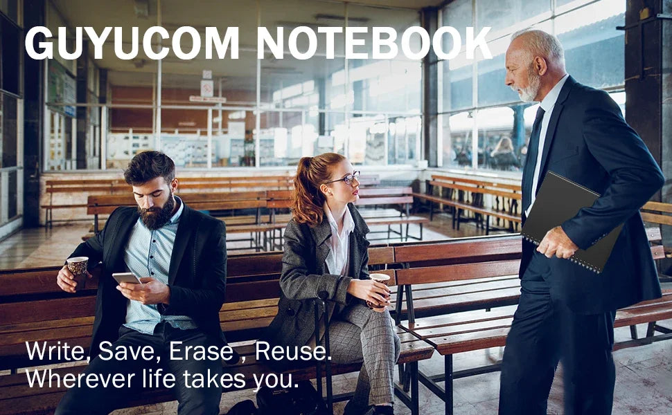 Reusable Erasable Notebook | A4 Spiral Smart Notebook With Microwave Heating - ZOOMNSTORE