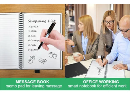 Reusable Erasable Notebook | A4 Spiral Smart Notebook With Microwave Heating - ZOOMNSTORE