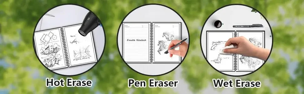 Reusable Erasable Notebook | A4 Spiral Smart Notebook With Microwave Heating - ZOOMNSTORE