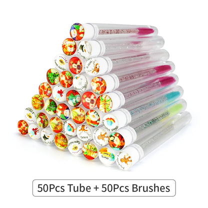 Reusable Mascara Wands - Eyelash Brush Tubes | Lash Extension Supplies & Replaceable Makeup Applicators - ZOOMNSTORE