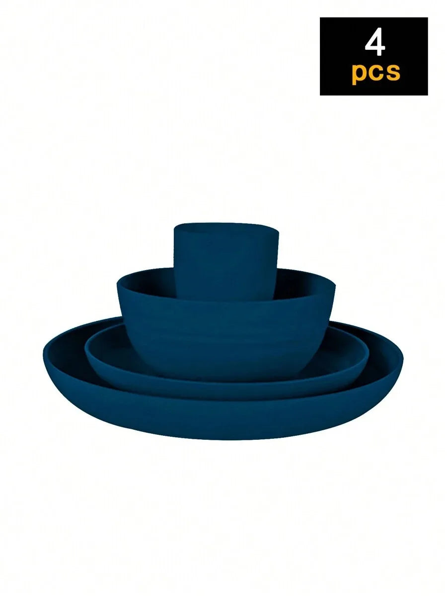 Reusable Plastic Tableware Set - 41624pcs Plates Bowls Cups for Picnics  School Supplies - ZOOMNSTORE