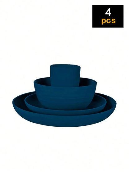 Reusable Plastic Tableware Set - 41624pcs Plates Bowls Cups for Picnics  School Supplies - ZOOMNSTORE