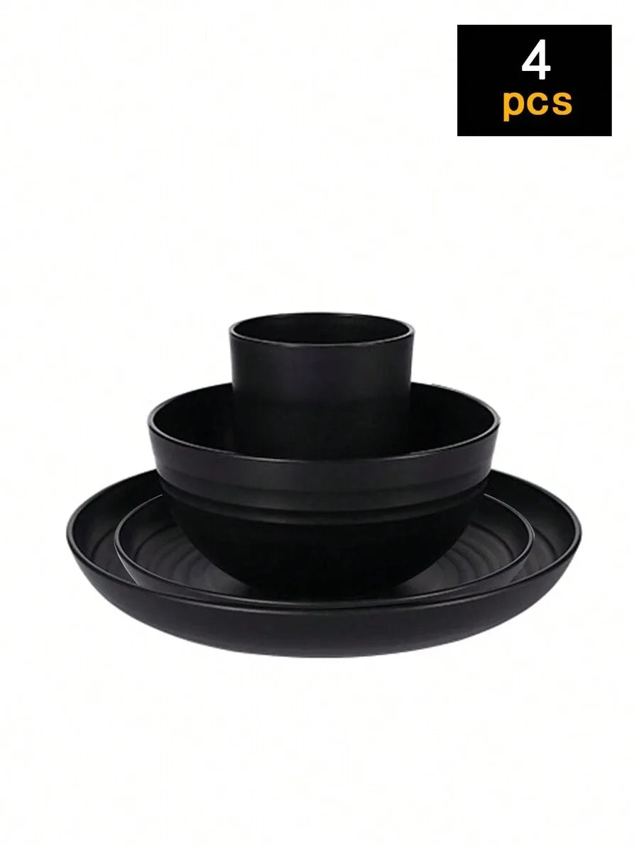 Reusable Plastic Tableware Set - 41624pcs Plates Bowls Cups for Picnics  School Supplies - ZOOMNSTORE