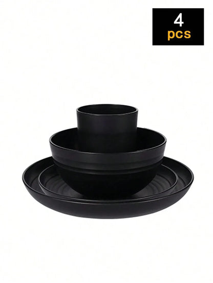 Reusable Plastic Tableware Set - 41624pcs Plates Bowls Cups for Picnics  School Supplies - ZOOMNSTORE