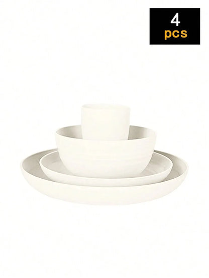 Reusable Plastic Tableware Set - 41624pcs Plates Bowls Cups for Picnics  School Supplies - ZOOMNSTORE