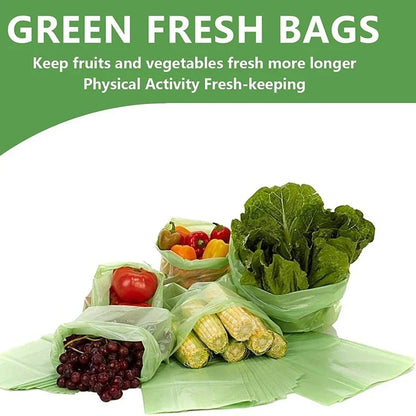 Green Bags for Fruits and Veggies Reusable Vegetable Bags for Refrigerator Food  Keep Fruits, Vegetables and Cut Flowers - ZOOMNSTORE
