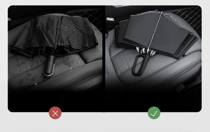60K Buckle Men Women Umbrella  Fully Automatic Reverse Folding Umbrella with Windproof Reflective Stripe UV Umbrellas - ZOOMNSTORE