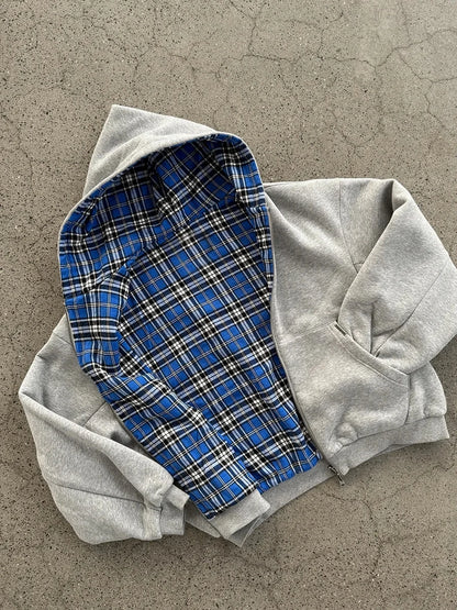 Reversible Hoodies Men | Cotton Polyester Blend Oversized Hoodie - Warm Autumn Casual Outerwear - ZOOMNSTORE
