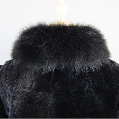 Rex Rabbit Fur Coat | Slim Fit Natural Fur Jacket For Women Winter Outerwear - ZOOMNSTORE