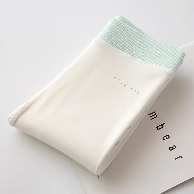 Ribbed Leggings Women - High Waist Cotton Blend Warm Winter Leggings | Casual Threaded Pants - ZOOMNSTORE