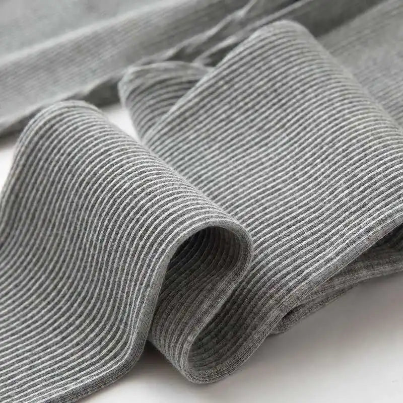 Ribbed Leggings Women - High Waist Cotton Blend Warm Winter Leggings | Casual Threaded Pants - ZOOMNSTORE