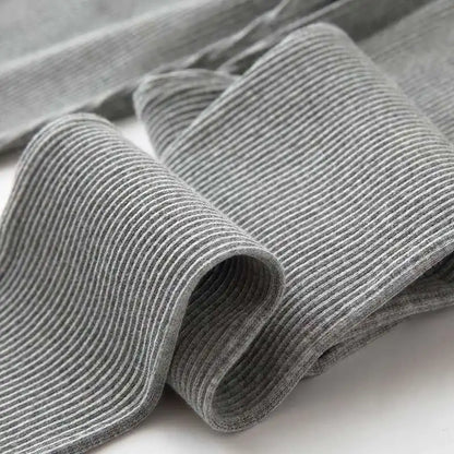 Ribbed Leggings Women - High Waist Cotton Blend Warm Winter Leggings | Casual Threaded Pants - ZOOMNSTORE