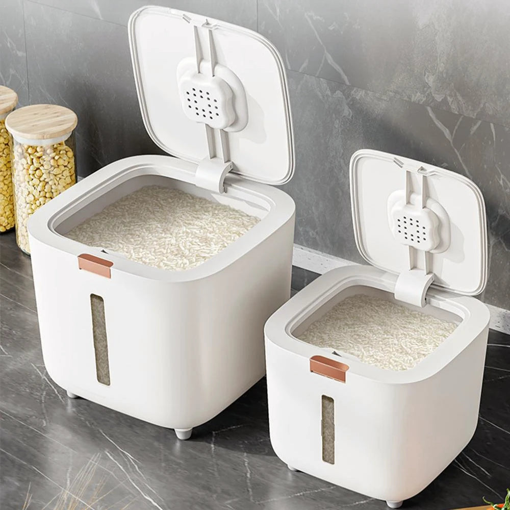 Rice Storage Container - Airtight Grain Storage Box 5kg & 10kg with Lid - ZOOMNSTORE