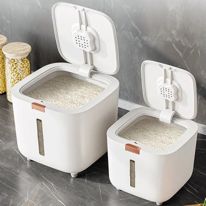 Rice Storage Container - Airtight Grain Storage Box 5kg & 10kg with Lid - ZOOMNSTORE