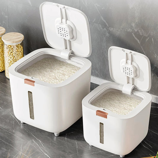 Rice Storage Container - Airtight Grain Storage Box 5kg & 10kg with Lid - ZOOMNSTORE