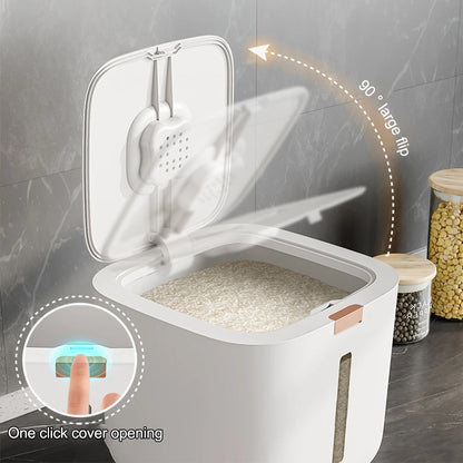 Rice Storage Container - Airtight Grain Storage Box 5kg & 10kg with Lid - ZOOMNSTORE