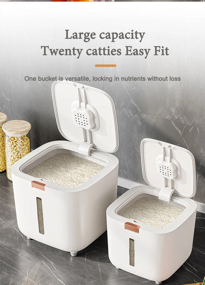 Rice Storage Container - Airtight Grain Storage Box 5kg & 10kg with Lid - ZOOMNSTORE