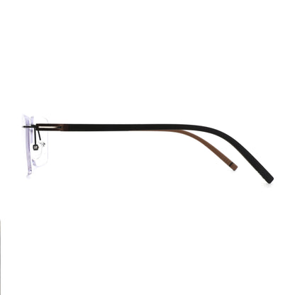 Rimless Prescription Glasses - Men's Rectangle Optical Eyeglasses With Anti Blue Light Lenses - ZOOMNSTORE