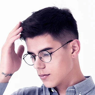 Rimless Prescription Glasses - Men's Rectangle Optical Eyeglasses With Anti Blue Light Lenses - ZOOMNSTORE