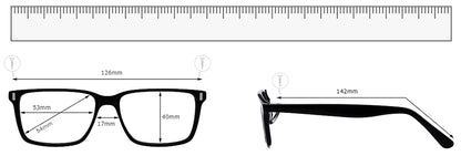 Rimless Prescription Glasses - Men's Rectangle Optical Eyeglasses With Anti Blue Light Lenses - ZOOMNSTORE