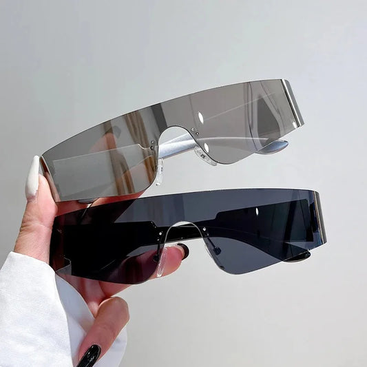 Rimless Punk Sunglasses - Trendy UV400 Shades for Men and Women - ZOOMNSTORE