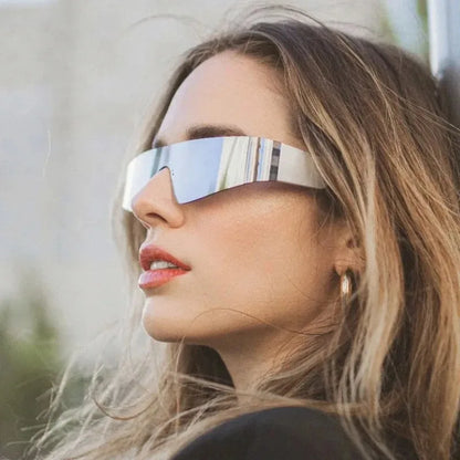 Rimless Punk Sunglasses - Trendy UV400 Shades for Men and Women - ZOOMNSTORE