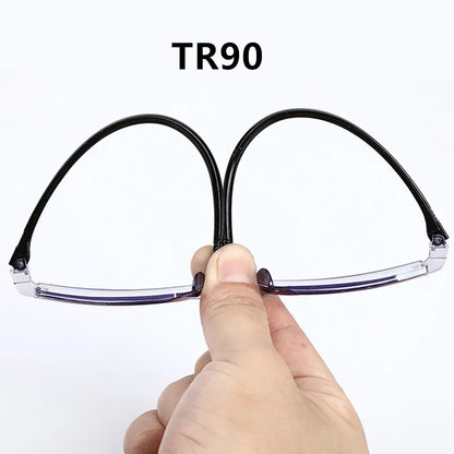 Rimless Reading Glasses - Bifocal Anti Blue Light Eyewear for Men & Women +150 +200 - ZOOMNSTORE