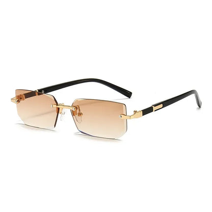 Rimless Square Frame Blue Light Blocking Glasses - Fashion Eyewear for Men and Women - ZOOMNSTORE