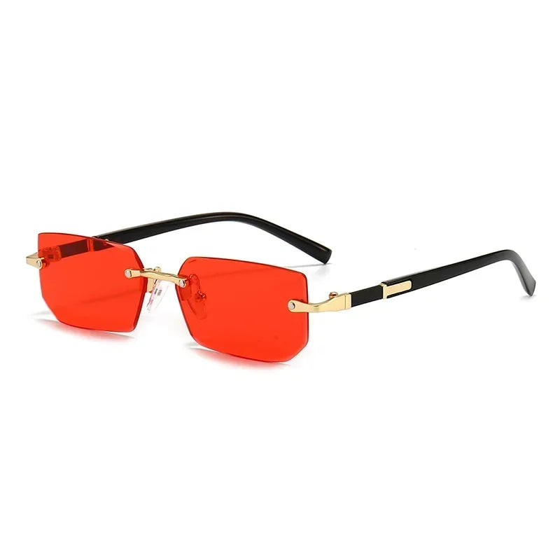 Rimless Square Frame Blue Light Blocking Glasses - Fashion Eyewear for Men and Women - ZOOMNSTORE