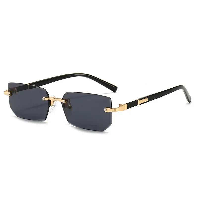 Rimless Square Frame Blue Light Blocking Glasses - Fashion Eyewear for Men and Women - ZOOMNSTORE