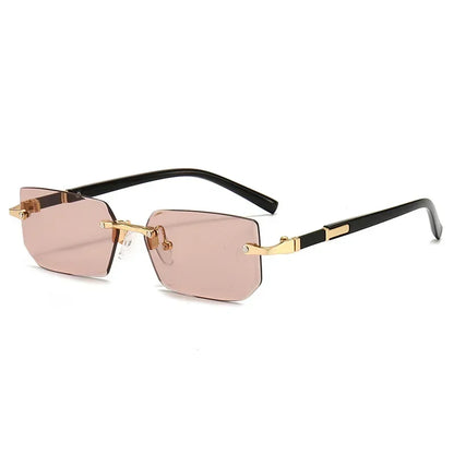 Rimless Square Frame Blue Light Blocking Glasses - Fashion Eyewear for Men and Women - ZOOMNSTORE