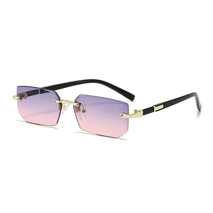 Rimless Square Frame Blue Light Blocking Glasses - Fashion Eyewear for Men and Women - ZOOMNSTORE