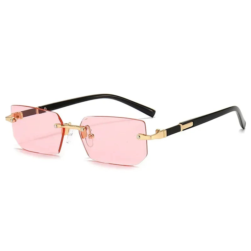 Rimless Square Frame Blue Light Blocking Glasses - Fashion Eyewear for Men and Women - ZOOMNSTORE