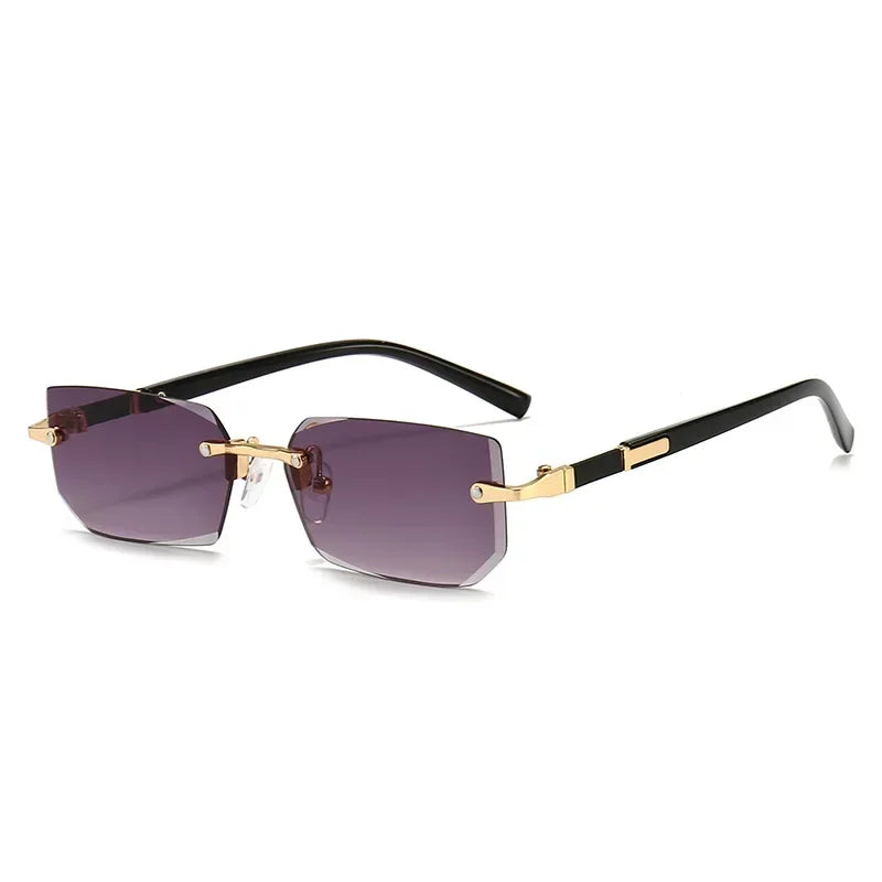 Rimless Square Frame Blue Light Blocking Glasses - Fashion Eyewear for Men and Women - ZOOMNSTORE