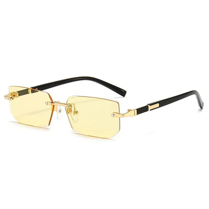 Rimless Square Frame Blue Light Blocking Glasses - Fashion Eyewear for Men and Women - ZOOMNSTORE