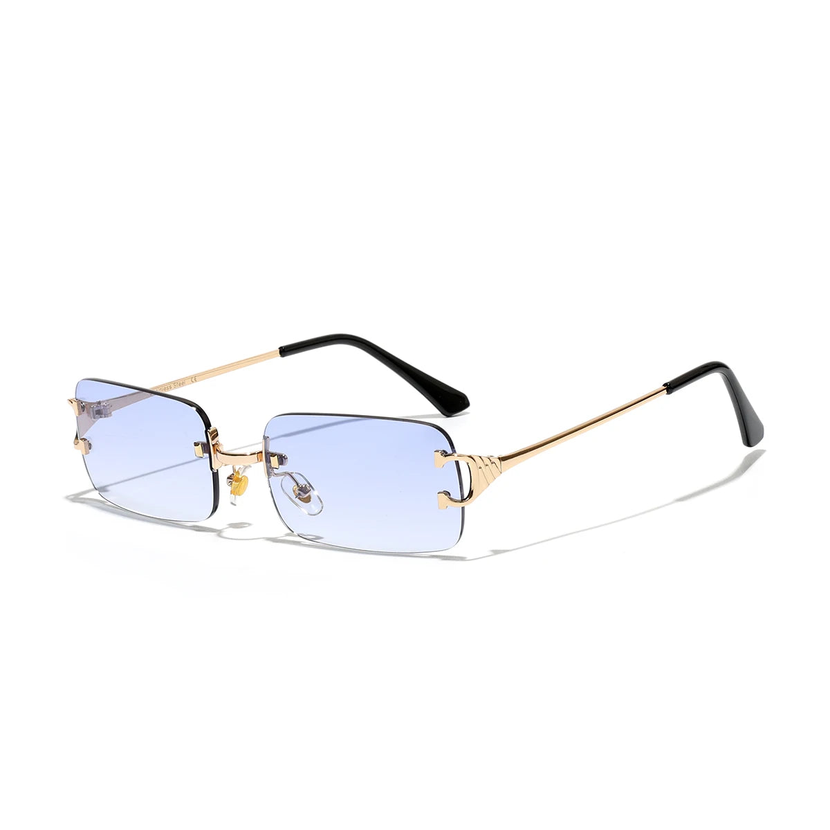 Rimless UV400 Sunglasses - Fashion Square Metal Shades for Men  Women - ZOOMNSTORE