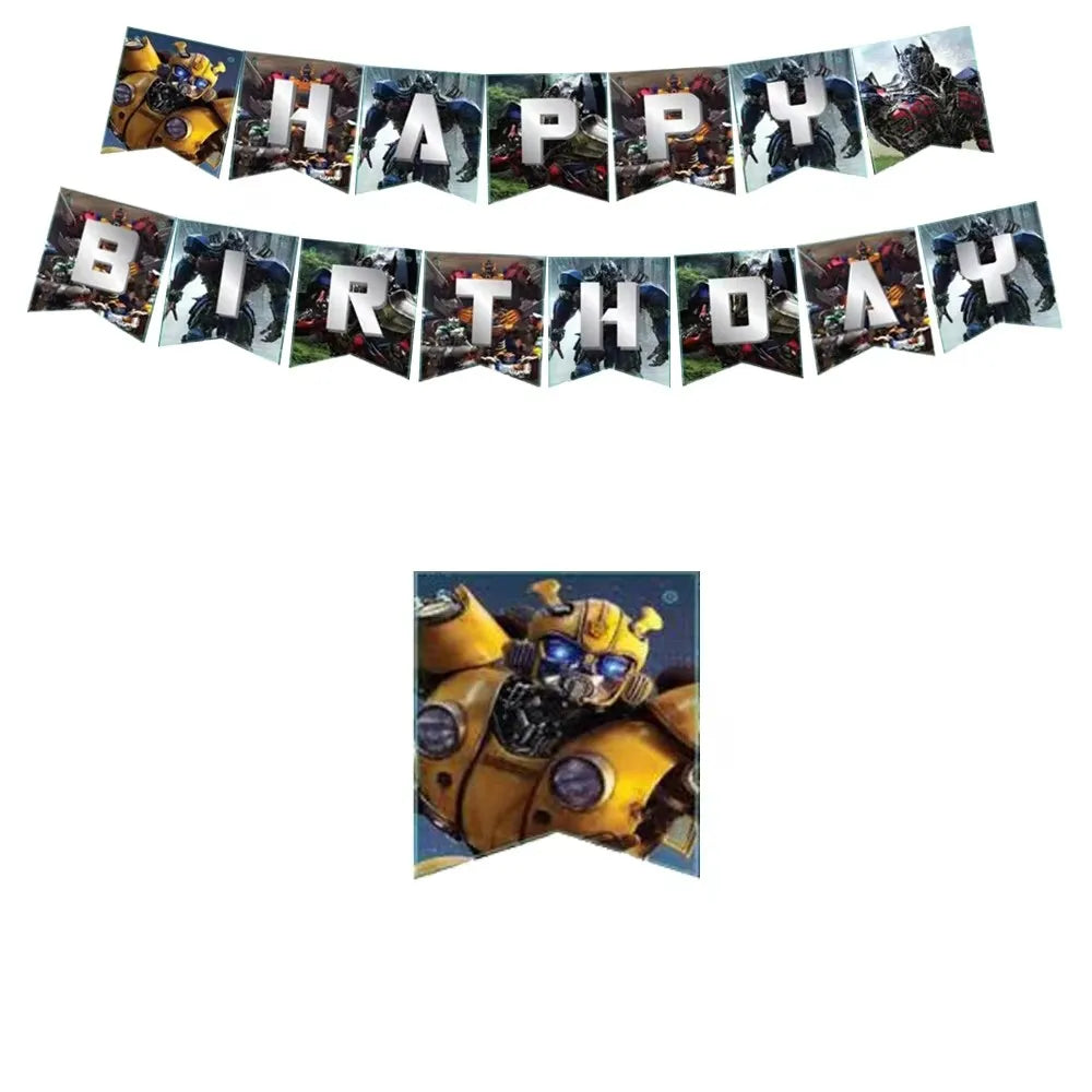 Robot Birthday Party Supplies - Disposable Plates Cups Tablecloth Balloons Gift Bags Backdrop - ZOOMNSTORE