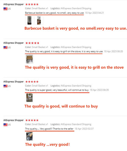 Rolling BBQ Basket - Stainless Steel Grill Mesh | Camping Barbecue Rack, Easy Clean - ZOOMNSTORE