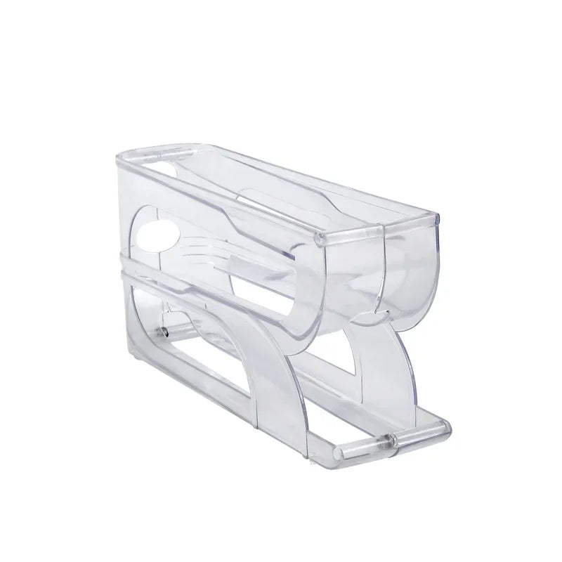 Rolling Egg Storage Box - 3/4 Tier Home Refrigerator Egg Holder | Easy Clean Plastic Organizer - ZOOMNSTORE