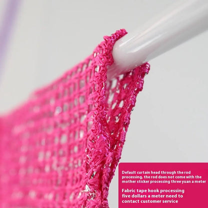 Rose Flower Door Curtain - 3D Tassel String Privacy Window Panel for Living Room - ZOOMNSTORE