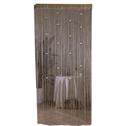 Rose Flower Door Curtain - 3D Tassel String Privacy Window Panel for Living Room - ZOOMNSTORE