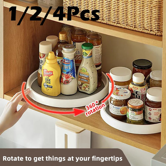 Rotatable Kitchen Condiment Rack - Anti-Sliding Multi-Functional Storage Organizer - ZOOMNSTORE