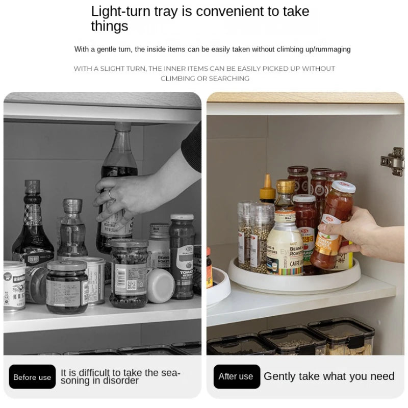 Rotatable Kitchen Condiment Rack - Anti-Sliding Multi-Functional Storage Organizer - ZOOMNSTORE