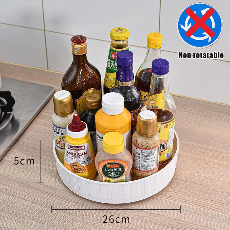Rotatable Kitchen Condiment Rack - Anti-Sliding Multi-Functional Storage Organizer - ZOOMNSTORE