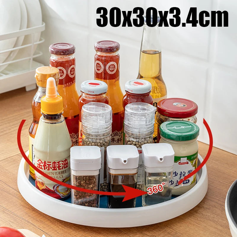 Rotatable Kitchen Condiment Rack - Anti-Sliding Multi-Functional Storage Organizer - ZOOMNSTORE