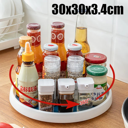 Rotatable Kitchen Condiment Rack - Anti-Sliding Multi-Functional Storage Organizer - ZOOMNSTORE