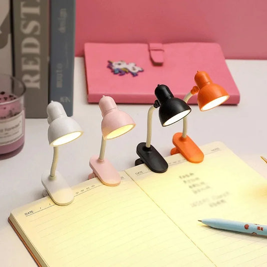 Rotatable Mini Reading Lamp with Clamp - Eye Protection Desk Light for Books - ZOOMNSTORE