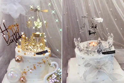 Rotating Candle Holder - Metal Gold Tealight Stand for Wedding & Christmas Decor - ZOOMNSTORE